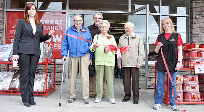 Field Dollar Depot held its grand opening and welcomed customers into its new interior. From left to right above are Marika Kokoshke