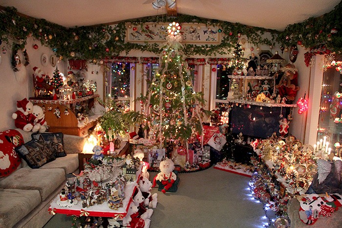 Jean Kohorst makes an annual tradition of decorating her mobile home with thousands of Christmas decorations