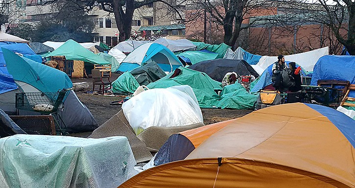 Tent camp on provincial property next to the Victoria courthouse has become an Occupy-style squat