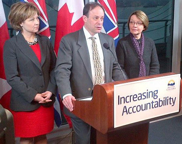 Premier Christy Clark and Public Safety Minister Shirley Bond introduce Richard Rosenthal as the new director of investigations for serious incidents involving police.