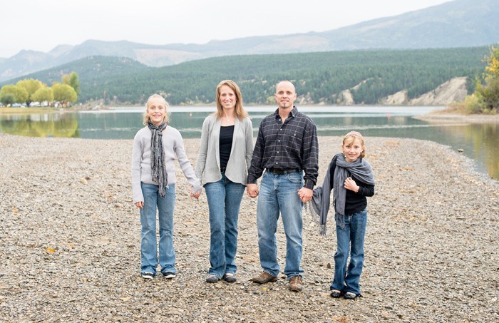 The Falk family — from left to right: Brianna