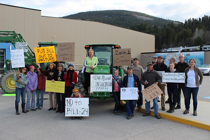A handful of agricultural producers voiced their opinion outside the AKBLG meeting.