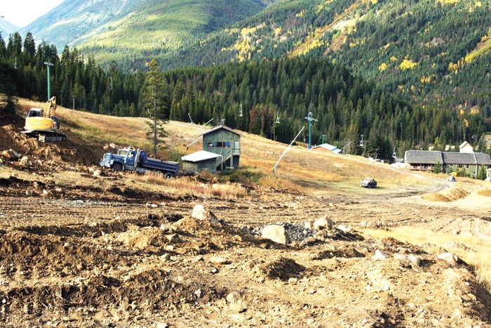 Construction crews bulldoze out Panorama's new tube park