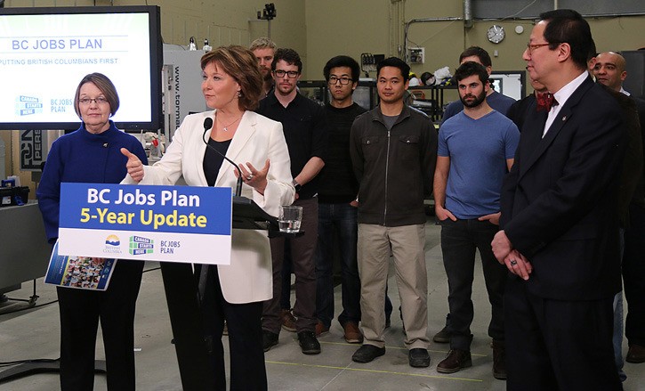 Premier Christy Clark introduces UBC president Santa Ono (right) as the province's advisor on innovation