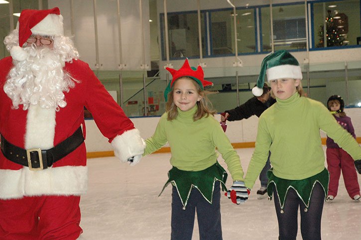 2005 — Mr. Claus made his way to the Eddie Mountain Memorial for an afternoon skate with local kids