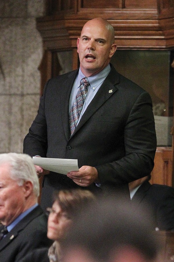 Kootenay-Columbia MP David Wilks speaking in the House of Commons.