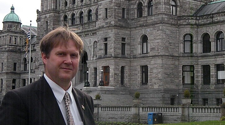 Dan Brooks visits the B.C. legislature in 2015