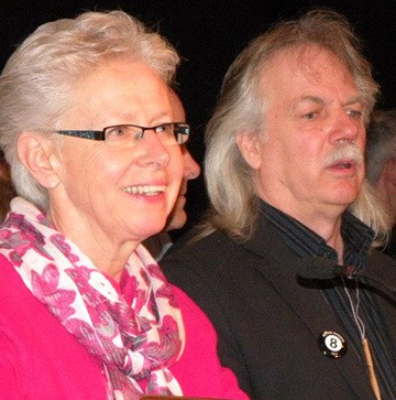 Outgoing BCTF president Susan Lambert and president-elect Jim Iker