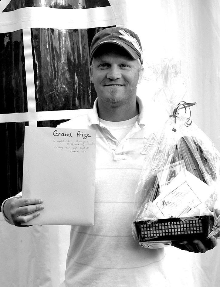 2009 — Big winner of the Giving Back Golf Tournament