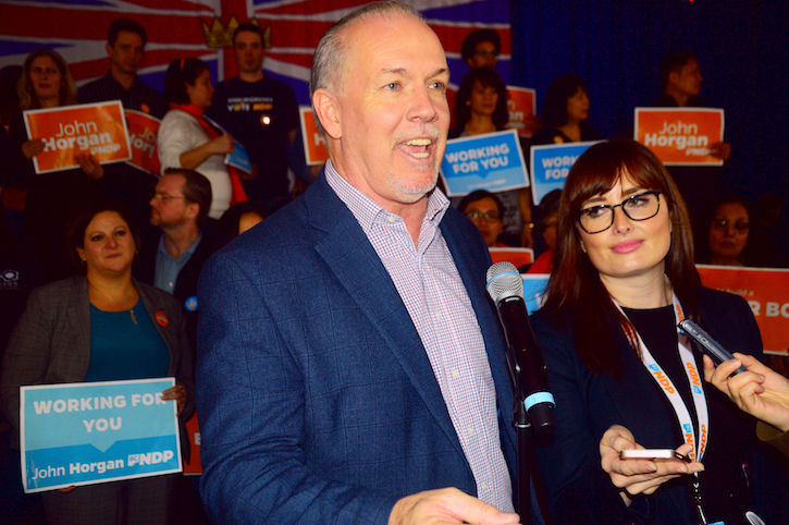 BC NDP leader John Horgan kicks off their provincial election campaign in Surrey.