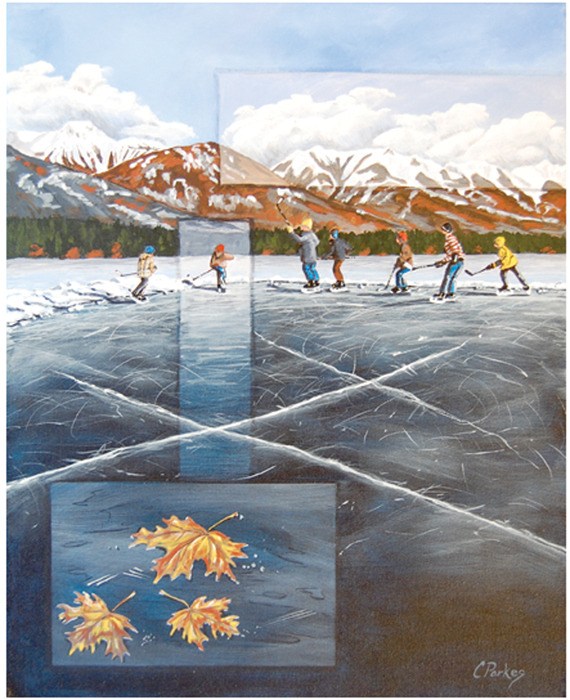 Cathy Parkes' 'Lake Hockey.'