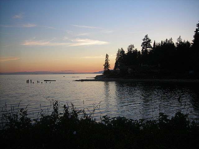 A view of the Georgia Strait from Roberts Creek