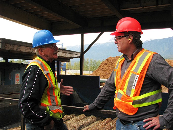 Columbia River-Revelstoke MLA Norm Macdonald at a mill site this summer as deputy chair of the appointed Special Committee on Timber Supply.