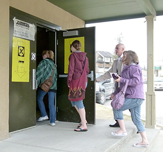 Voting in Invermere.