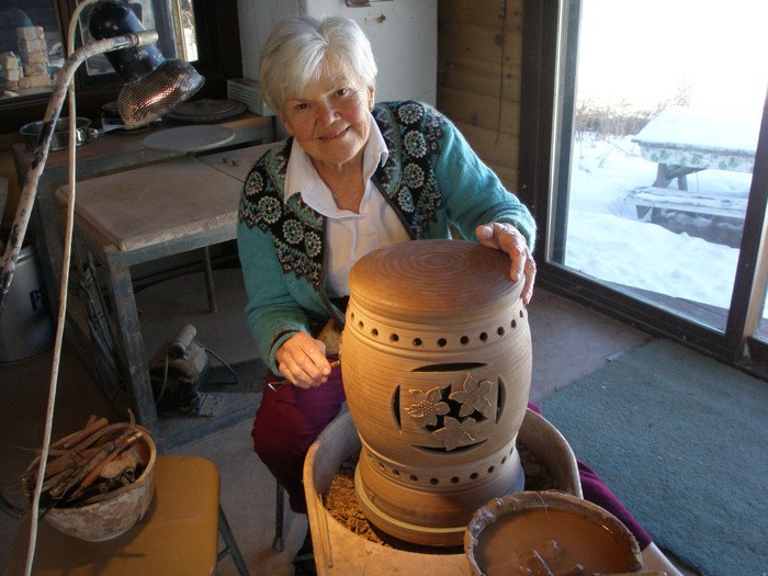 Local potter Pauline Newhouse has her work on display at Pynelogs Art Gallery and Cultural Centre in Invermere. Newhouse only shows her work once a year so this is a not-to-be-missed exhibit.