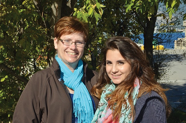 Exchange student Jaqueline Rinaldi (right) and host parent Barb Smith.