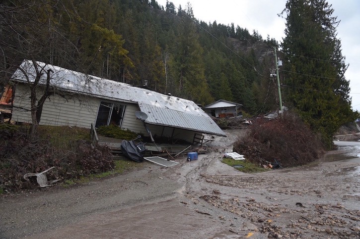 Two homes destroyed in Sunnybrae mudslide.