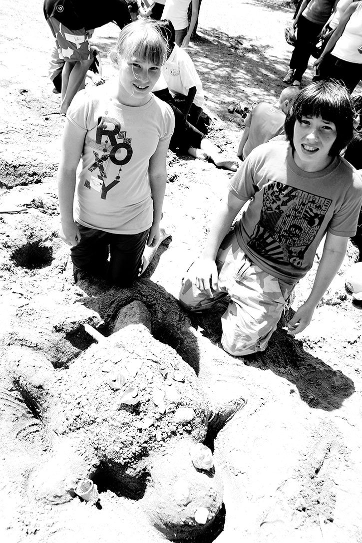 2009 — Students from J.A. Laird School took part in their own version of the Amazing Race. The race had them build sandcastles