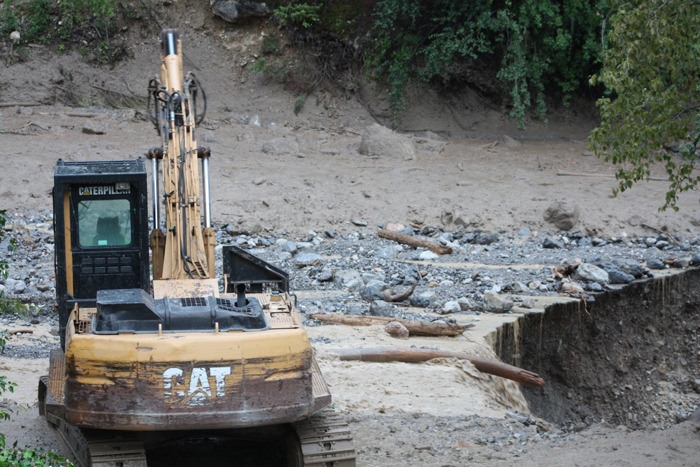 What's left of the road and bridge that connect the Spruce Grove RV Park & Campground to the rest of Fairmont Hot Springs Resort after a large scale mudslide blasted through the area on Sunday (July 15) afternoon at about 4:30 p.m.