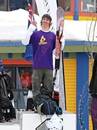 Zack Opheim on the podium.