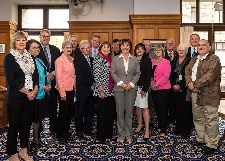 Rural Advisory Council members were greeted by Premier Christy Clark
