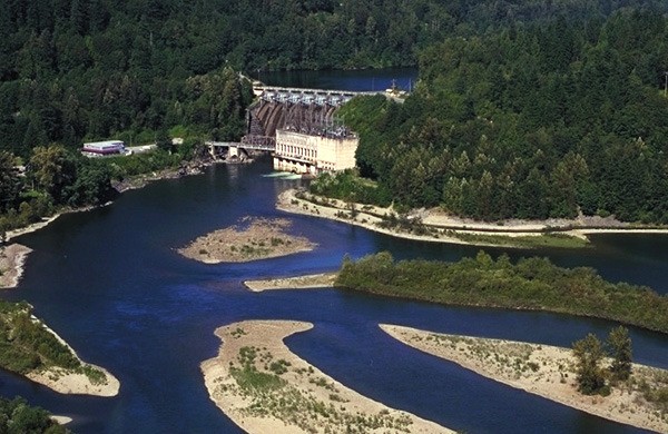 Ruskin Dam in the Fraser Valley created Hayward Lake