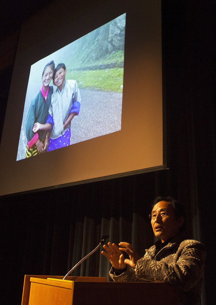 Dasho Kinley Dorji during his presentation on Gross National Happiness in Invermere on October 29.