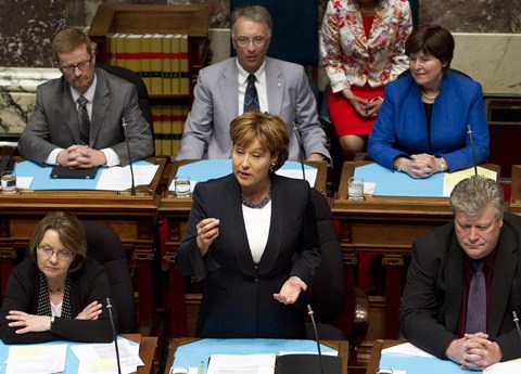 The B.C. legislature resumed sitting Monday with Premier Christy Clark's first speech from the throne.