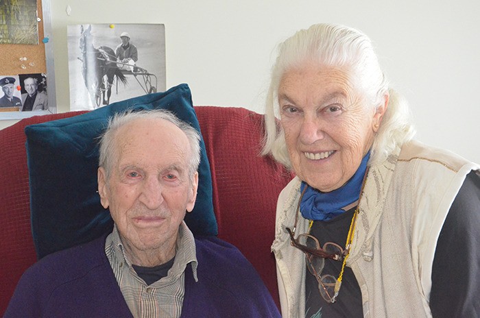 Invermere resident Claude Campbell poses for a snap with his wife Shirley