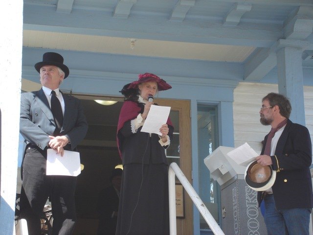 Actors from the Mirror Theatre present the story of the launch of the S.S. Bonnington