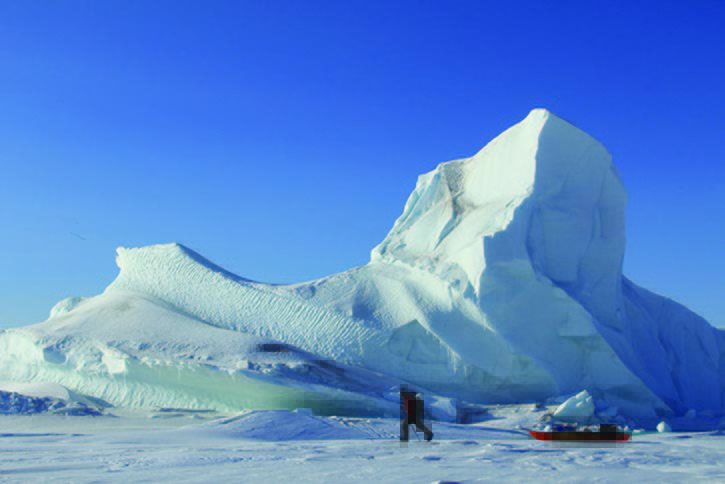 Jon Turk during his circumnavigation of Ellesmere Island in the Canadian Arctic.