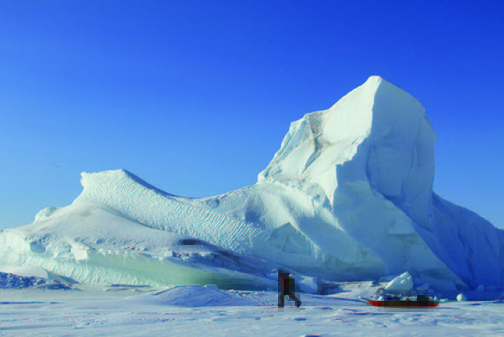 Jon Turk during his circumnavigation of Ellesmere Island in the Canadian Arctic.