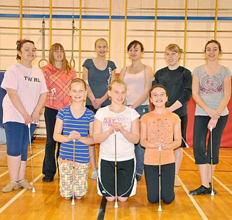 Athletes from the Kooteney Baton Konnection were practicing hard before heading out to the Provincial tournament in Vancouver.