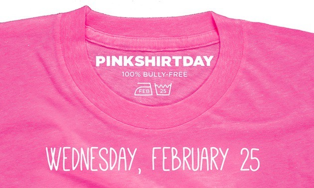 Wednesday is Pink Shirt Day in B.C. And the material is 100% bully-free.