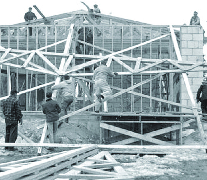 The building of Radium's Community Hall Centennial in 1967.