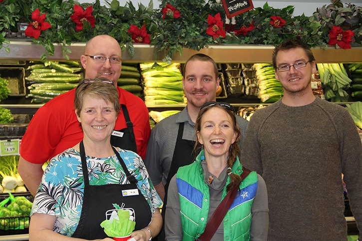 The 2015 Christmas Shopping Spree  winner Natalie Forrest and Ray with Valley Foods staff