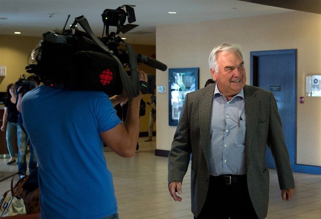 Mediator Vince Ready arrives to meet with B.C. Teachers' Federation president Jim Iker and B.C. Public School Employers' Association negotiator Peter Cameron in Richmond