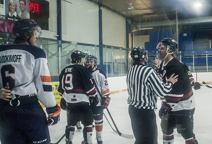 Rockies Nick Evdokimoff was showing aggression towards members of the Kimberley Dynamiters
