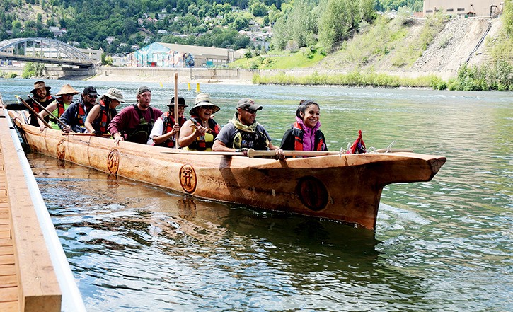 Members of the Upper Columbia United Tribes began canoeing down the Columbia River from Arrow Lakes earlier this week. After camping in Trail
