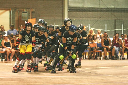 East Kootenay got its first taste of roller derby action Saturday night at the Marysville Arena