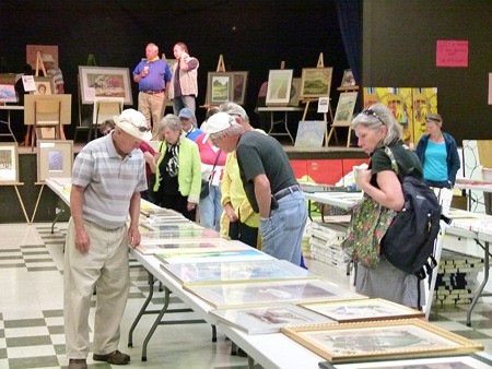 The Invermere Community Hall was wall-to-wall art on September 3.