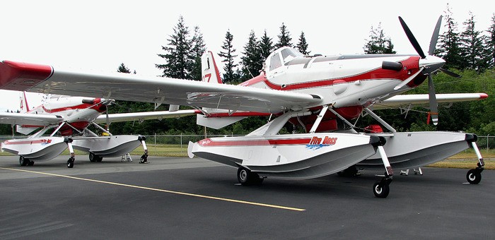 Each of the B.C. Forest Service's four Fire Boss aircraft can skim more than 3