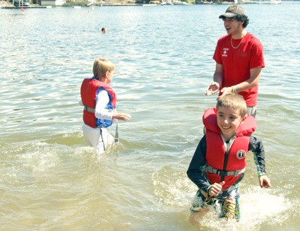 The Lake Windermere Regatta featured a life jacket race for kids.