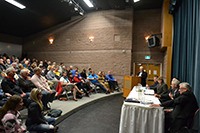 The all-candidates forum for the provincial election was held at D.T.S.S. theatre April 27.
