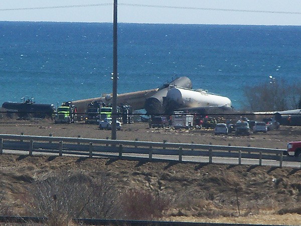 A train derailment in Port Hope