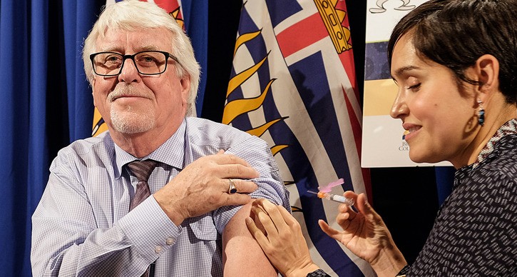 Provincial Health Officer Dr. Perry Kendall gets his annual flu shot.