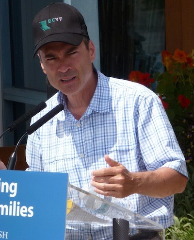 B.C. Agriculture Minister Norm Letnick outlines changes to agri-business rules in the Agricultural Land Reserve at Evergreen Herbs in Surrey Monday.