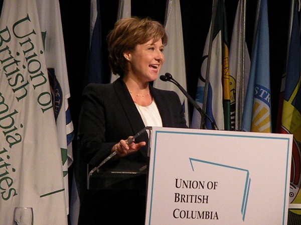 Premier Christy Clark makes her first speech to the UBCM convention in Vancouver.