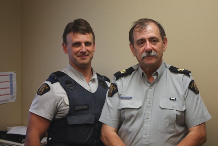 RCMP Cpl. Grant Simpson (left) and Columbia Valley Staff Sgt. Marko Shehovac (right) have been selected to receive the Queen Elizabeth II Diamond Jubilee Medal in recognition of their community service.