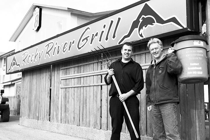Rocky River Grill owner Justin Atterbury (left)
